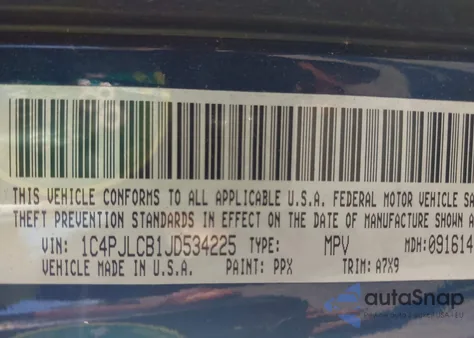 2018 Jeep Cherokee Latitude Fwd из США, поврежденный, VIN 1C4PJLCB1JD534225